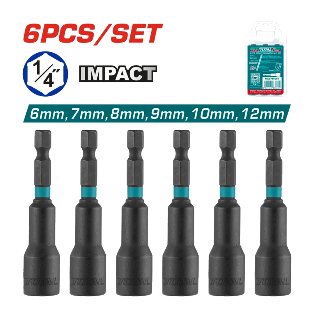 ADAPTADORES PARA TALADRO PUNTA MAGNETICA 6 PIEZAS TOTAL 1
