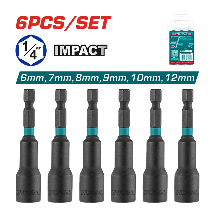 ADAPTADORES PARA TALADRO PUNTA MAGNETICA 6 PIEZAS TOTAL 1