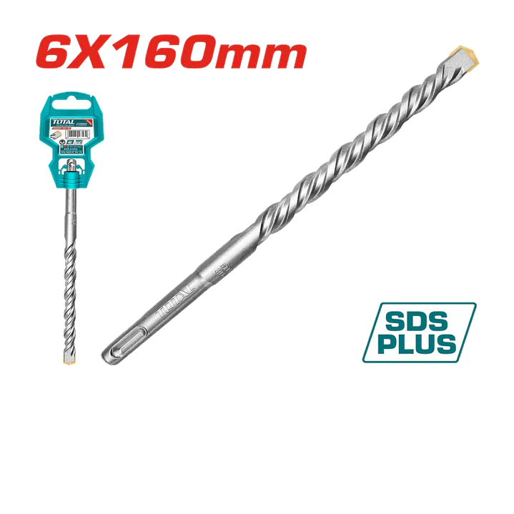 BROCA P/ ROTOMARTILLO 6X160MM SDS PLUS TOTAL 1