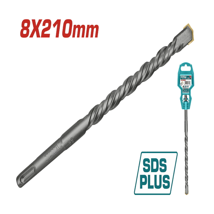 BROCA P/ ROTOMARTILLO 8X210MM SDS PLUS TOTAL 1