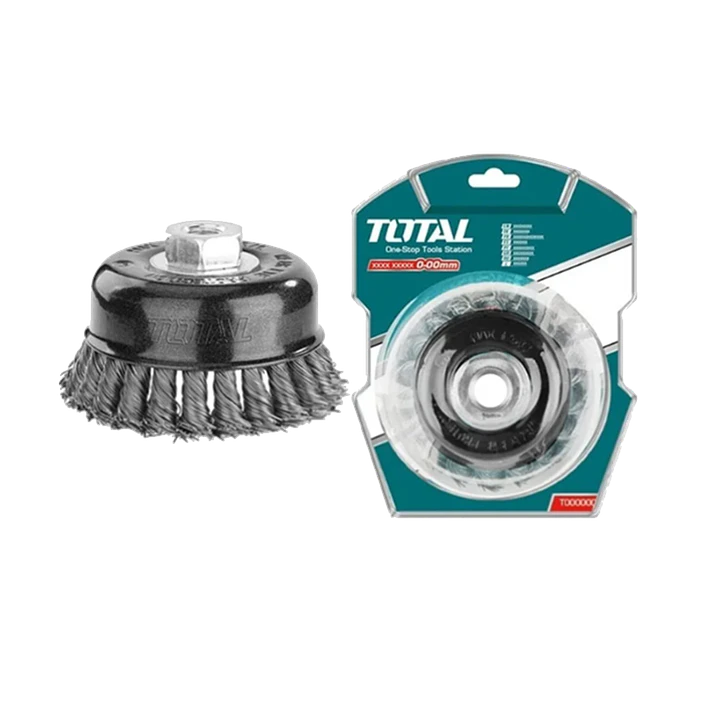 Escobilla Copa Trenzada Torcida 75mm Esmeril Total Tac32035 1
