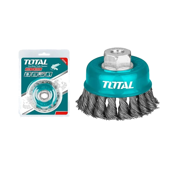 Escobilla De Copa Trenzada Torcida 125mm Esmeril Total 1