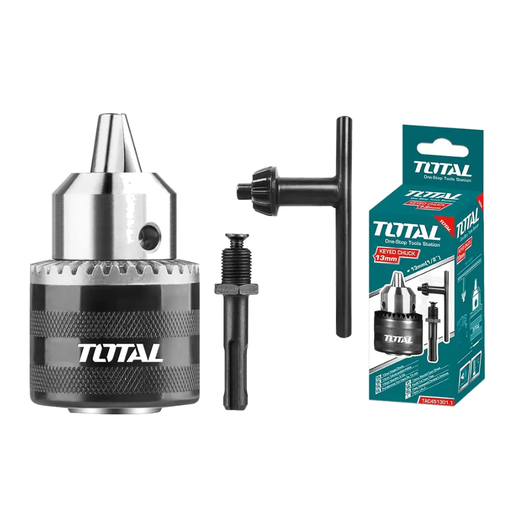 MANDRIL PARA TALADRO 13MM CON ADAPTADOR TOTAL 1