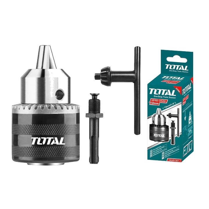 MANDRIL PARA TALADRO 13MM CON ADAPTADOR TOTAL 1