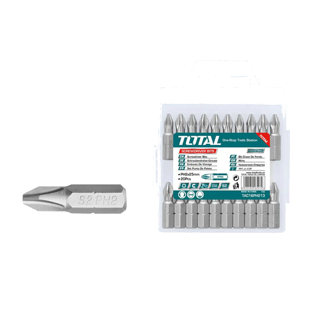 JGO PUNTA DESTORNILLADOR POR 20PCS PH2 25MM TOTAL 1