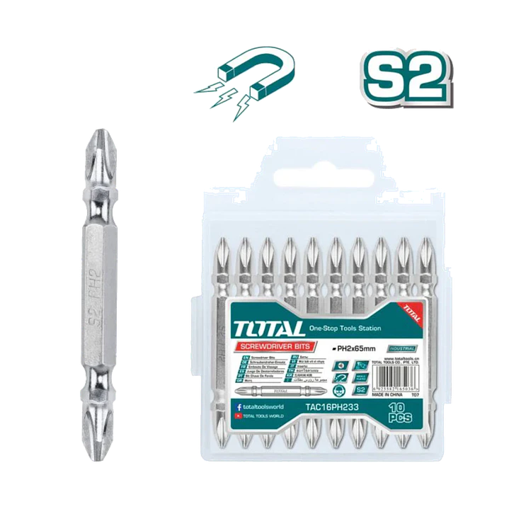 JGO PUNTA DESTORNILLADOR POR 10PCS PH2 65MM TOTAL 1
