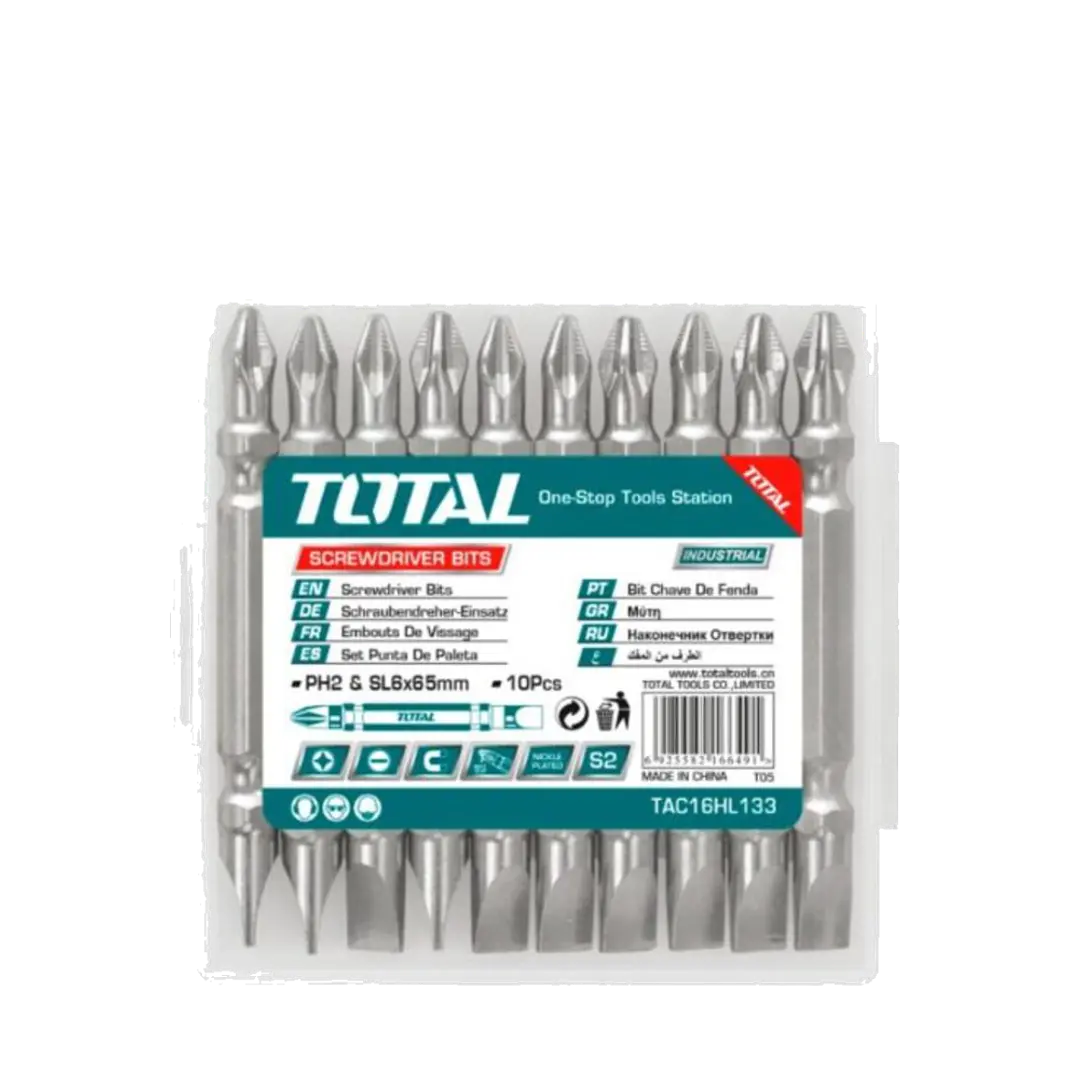 JGO PUNTA DESTORNILLADOR POR 10PCS PH2+SL 6.0, 65MM TOTAL 1