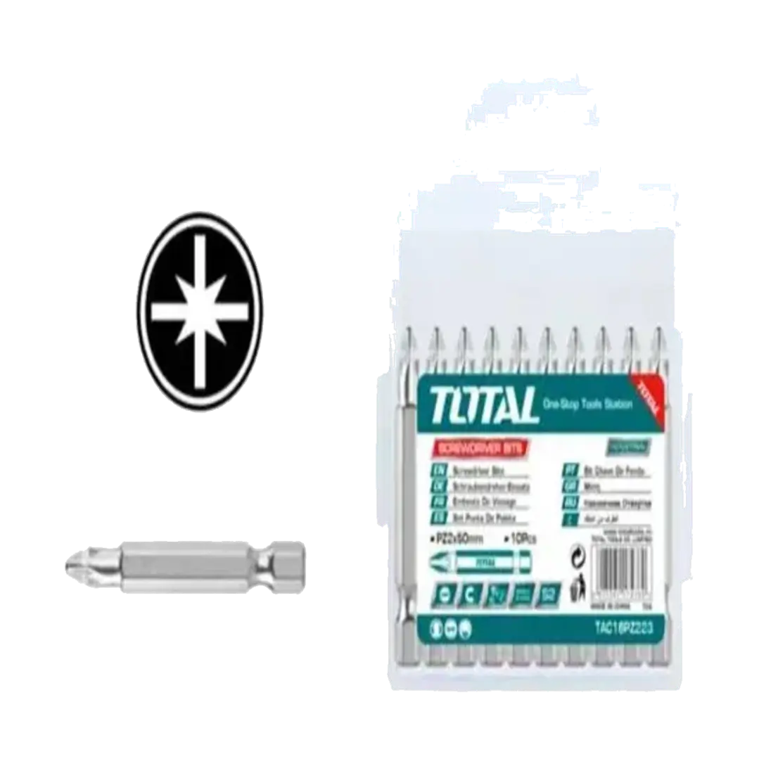 JGO PUNTA DESTORNILLADOR POR 10PCS PZ2 50MM TOTAL 1