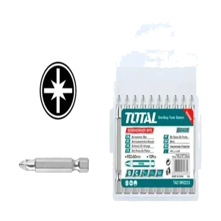 JGO PUNTA DESTORNILLADOR POR 10PCS PZ2 50MM TOTAL 1