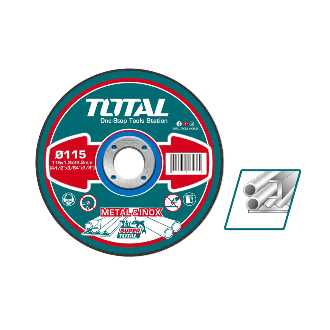 DISCO CORTE P/ METAL ABRASIVO 115MM X 1.2MM TOTAL 1