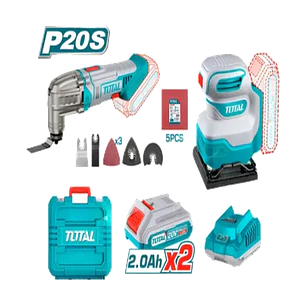 Set Lijadora Y Multifuncional 20v + Bateria + Cargador Total Tckli20276