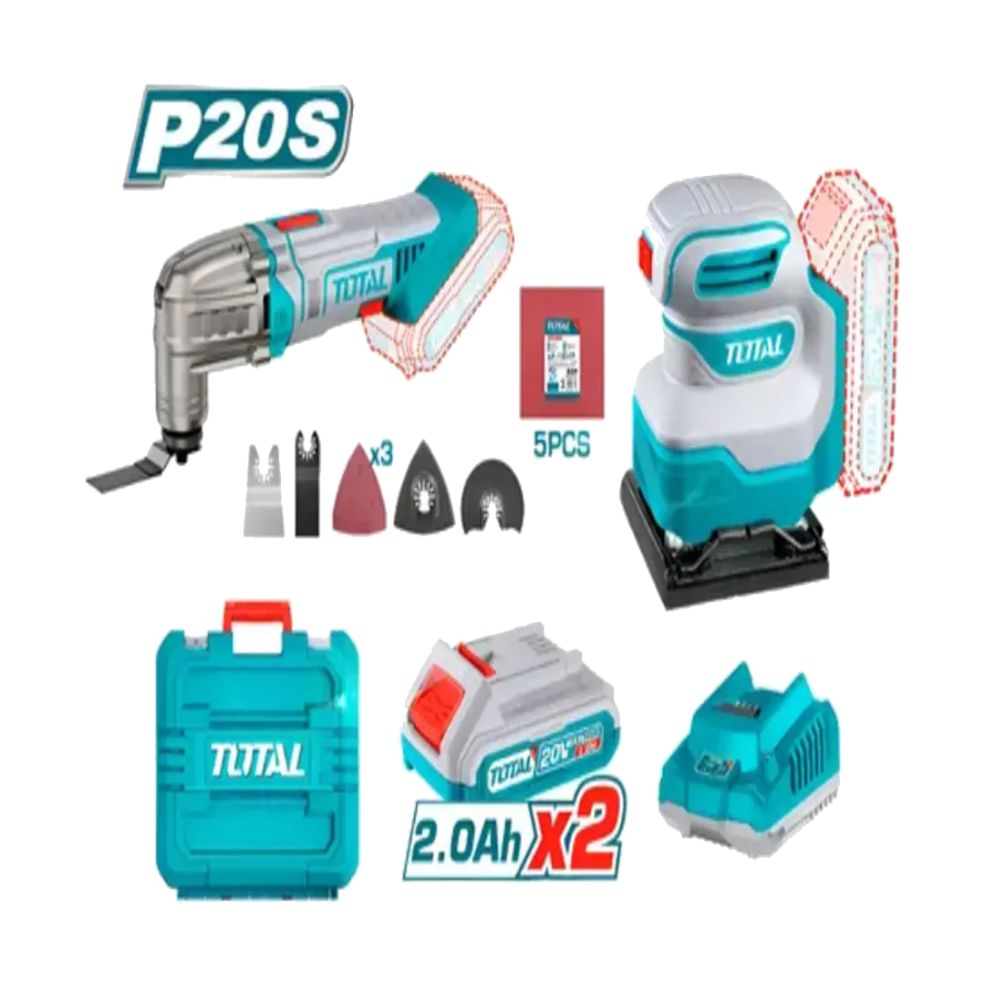 Set Lijadora Y Multifuncional 20v + Bateria + Cargador Total Tckli20276 1