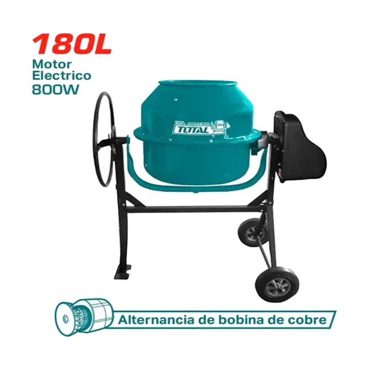 BETONERA DE CONCRETO 180LT 1.10HP TOTAL 1