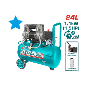 Compresor de Aire 1100W 24L Total Tools