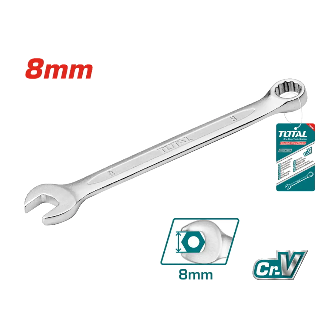Llave Combinada 8 Mm Industrial Total Tcspa081 1