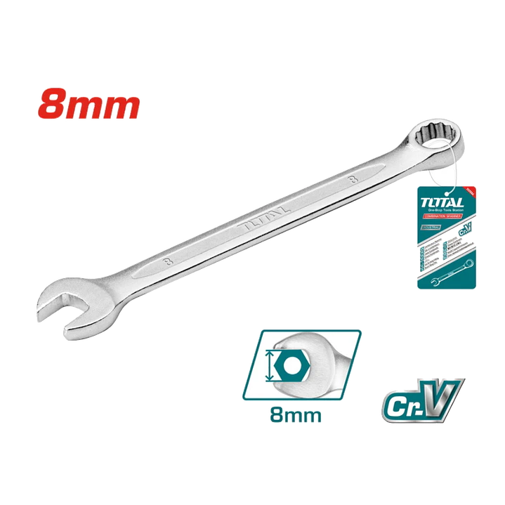 Llave Combinada 8 Mm Industrial Total Tcspa081 1