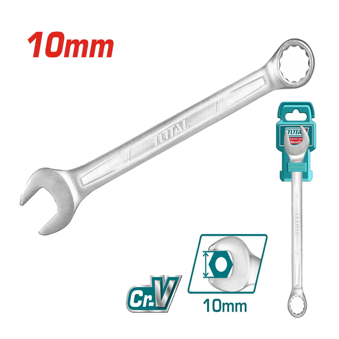 Llave Combinada Cromada 10 mm Tcspa101 Total Tools 1
