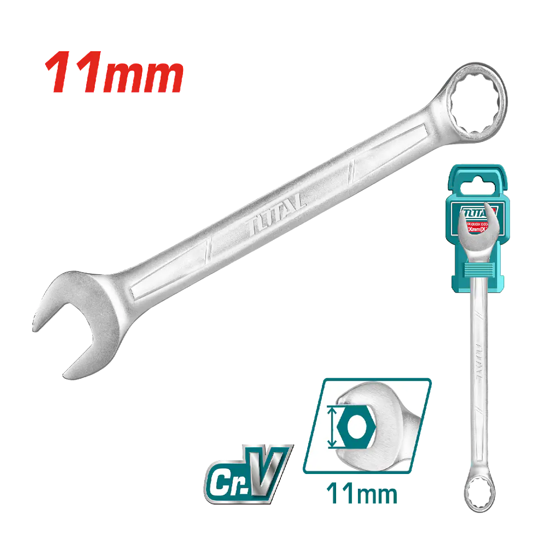 Llave Combinada Cromada 11 mm Tcspa111 Total Tools 1