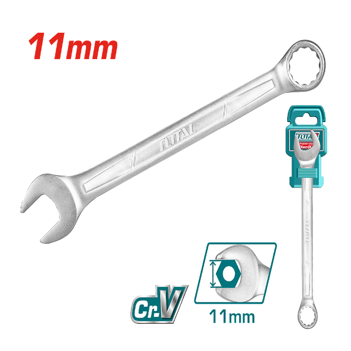 Llave Combinada Cromada 11 mm Tcspa111 Total Tools 1