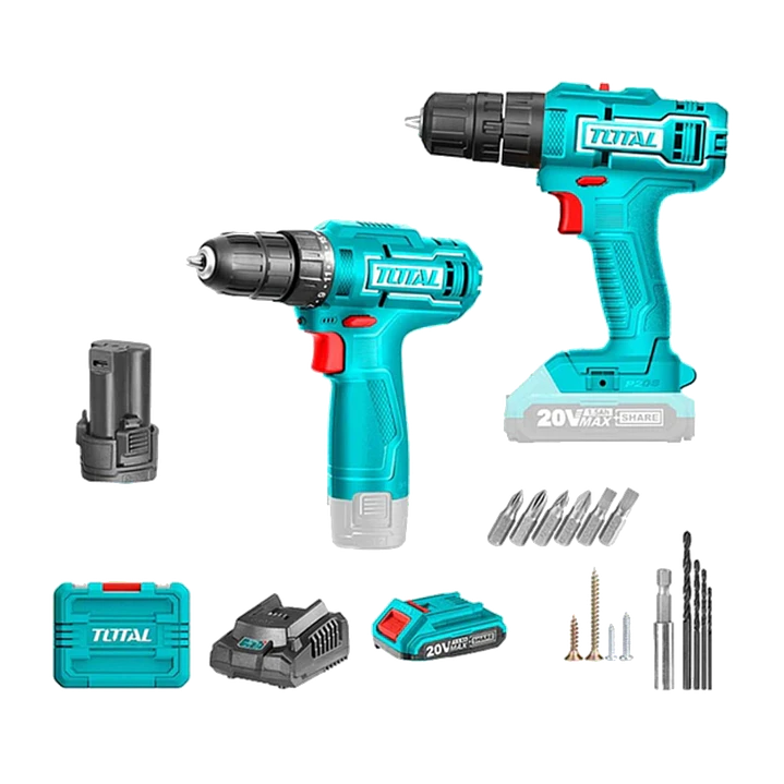 Kit Taladro 20v + Taladro Atornillador 12v Total Tckli20122 1