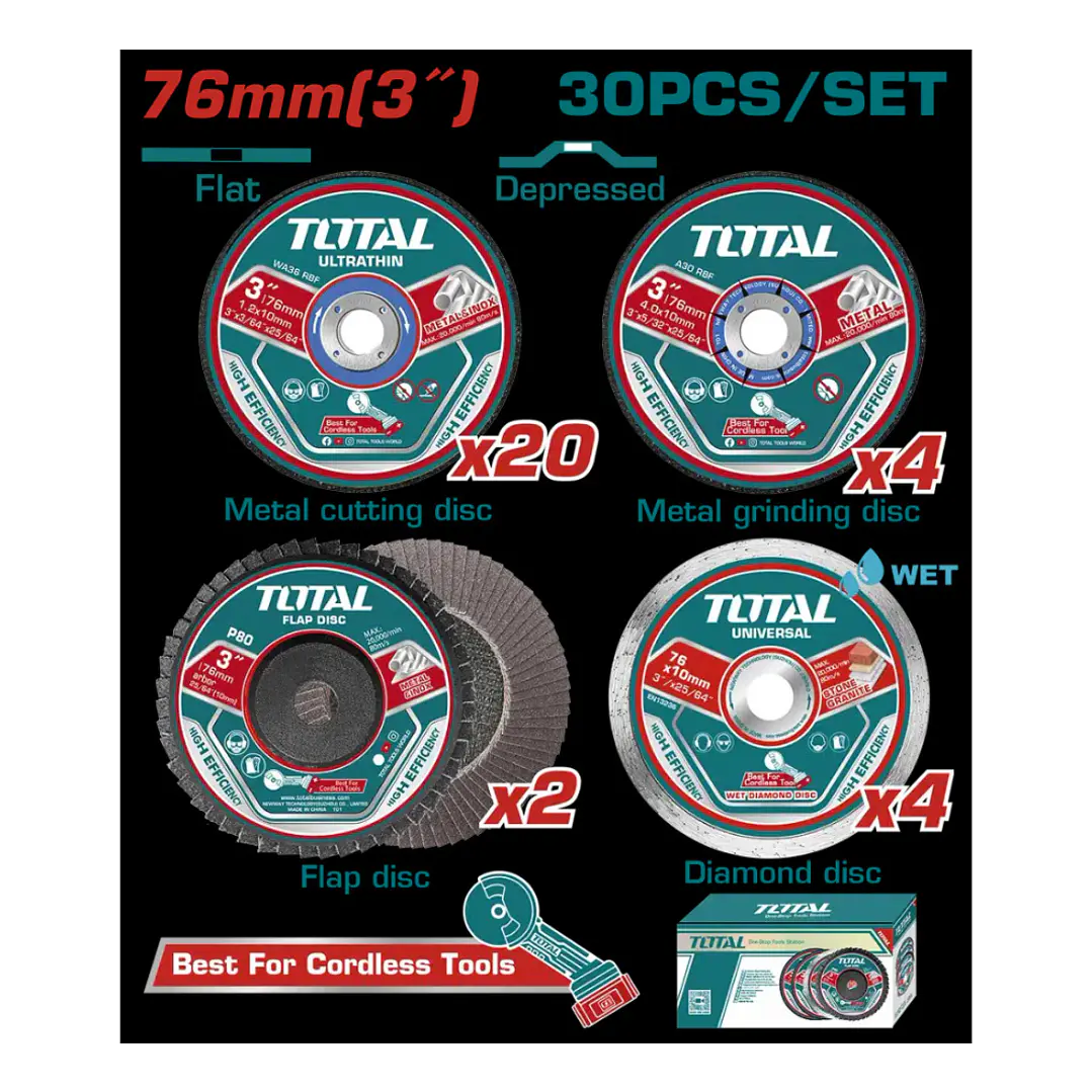 JGO DISCOS POR 30PCS CORTE Y DESBASTE 3