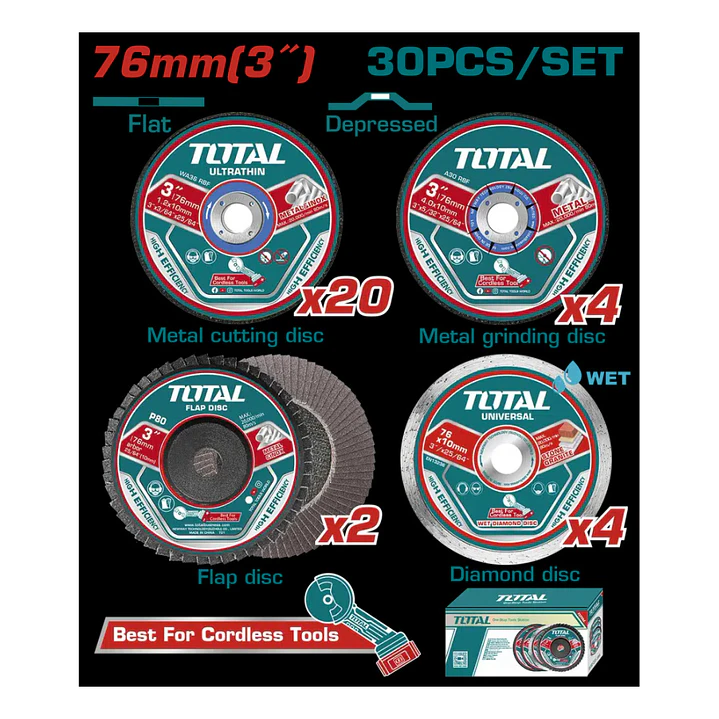 JGO DISCOS POR 30PCS CORTE Y DESBASTE 3