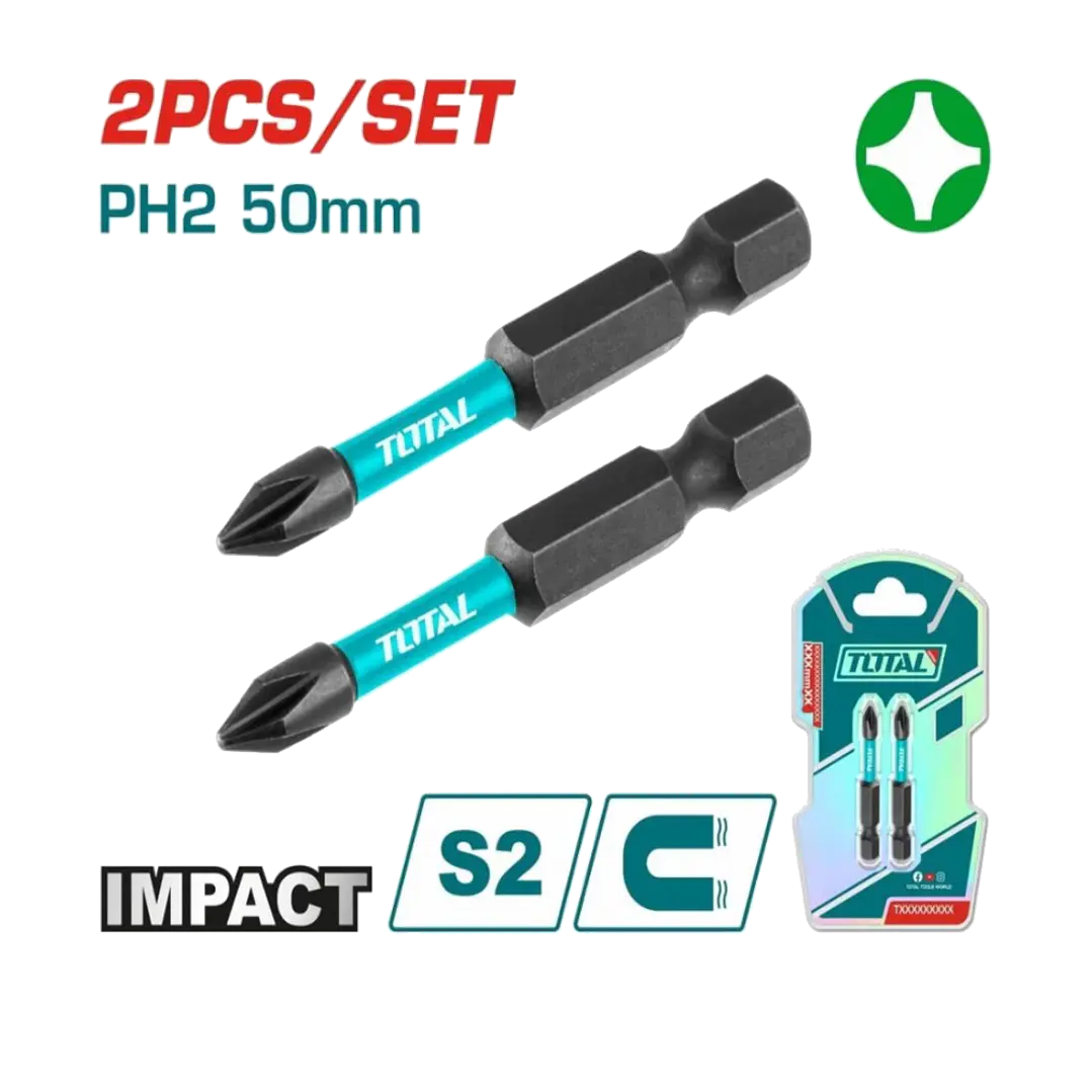 JGO PUNTAS DESTORNILLADOR 2PCS PH2 50M TOTAL 1
