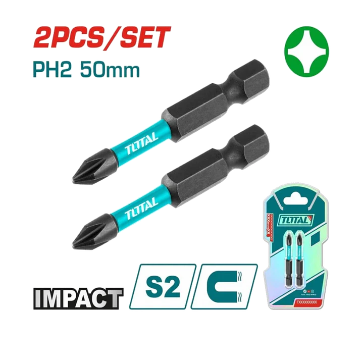 JGO PUNTAS DESTORNILLADOR 2PCS PH2 50M TOTAL 1