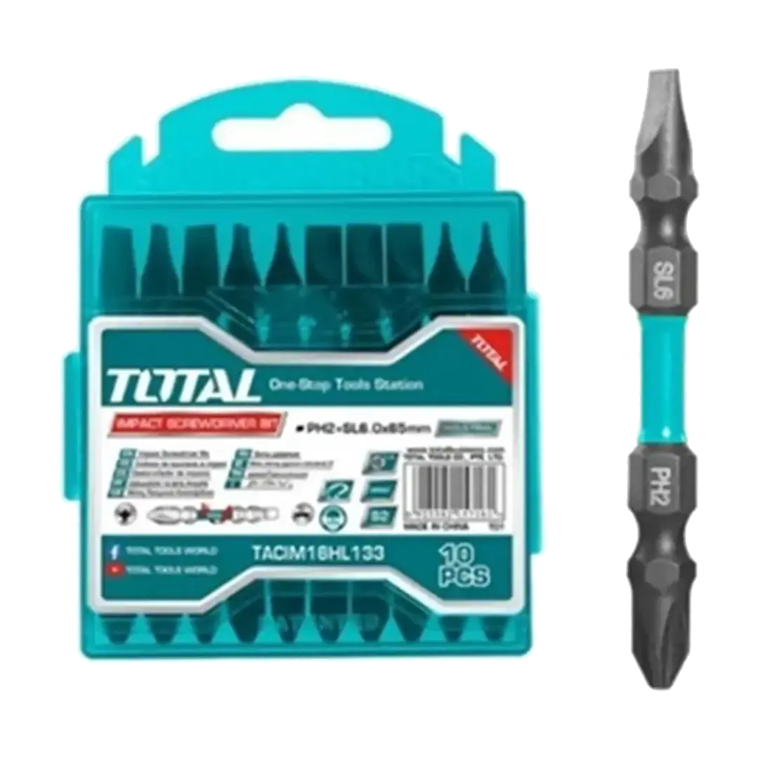 JGO PUNTAS MAGNETICAS DE IMPACTO 10PCS PH2+SL6.0 65MM TOTAL 1