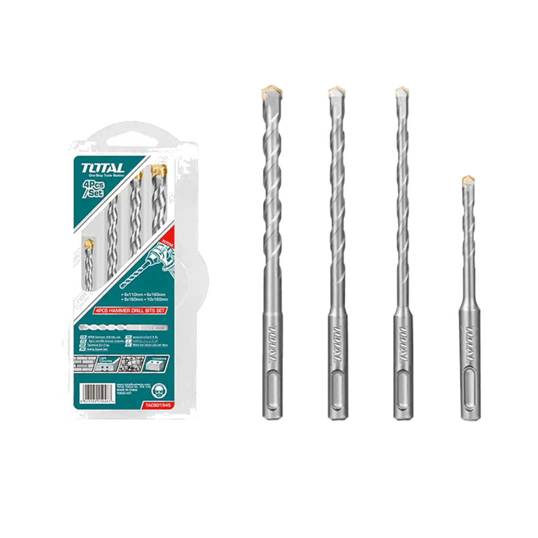 Kit Juego De Brocas Sds-plus 4 Piezas Total Tacsd1945 1