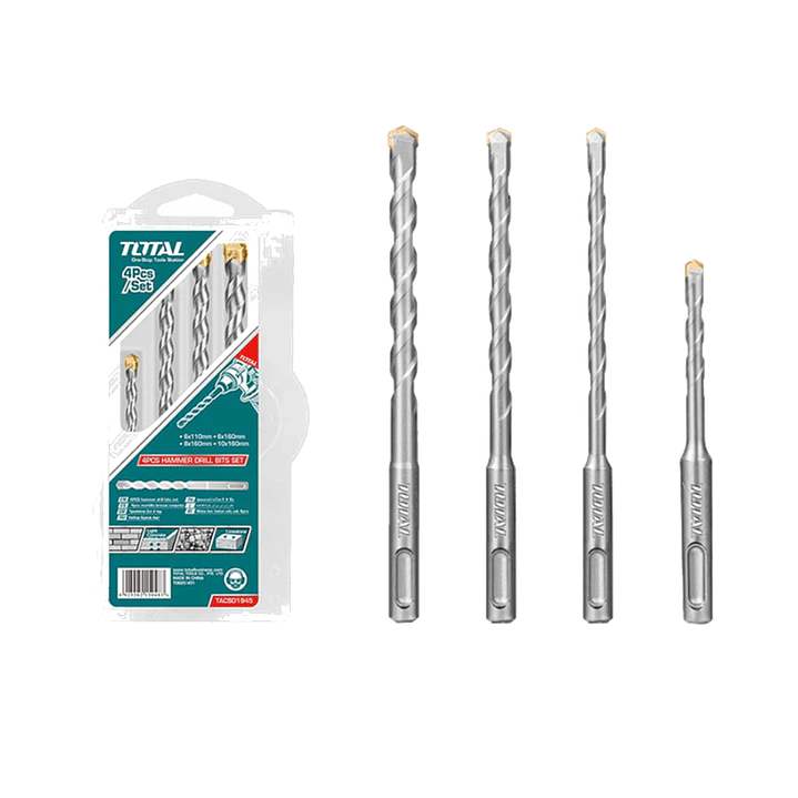 Kit Juego De Brocas Sds-plus 4 Piezas Total Tacsd1945 1