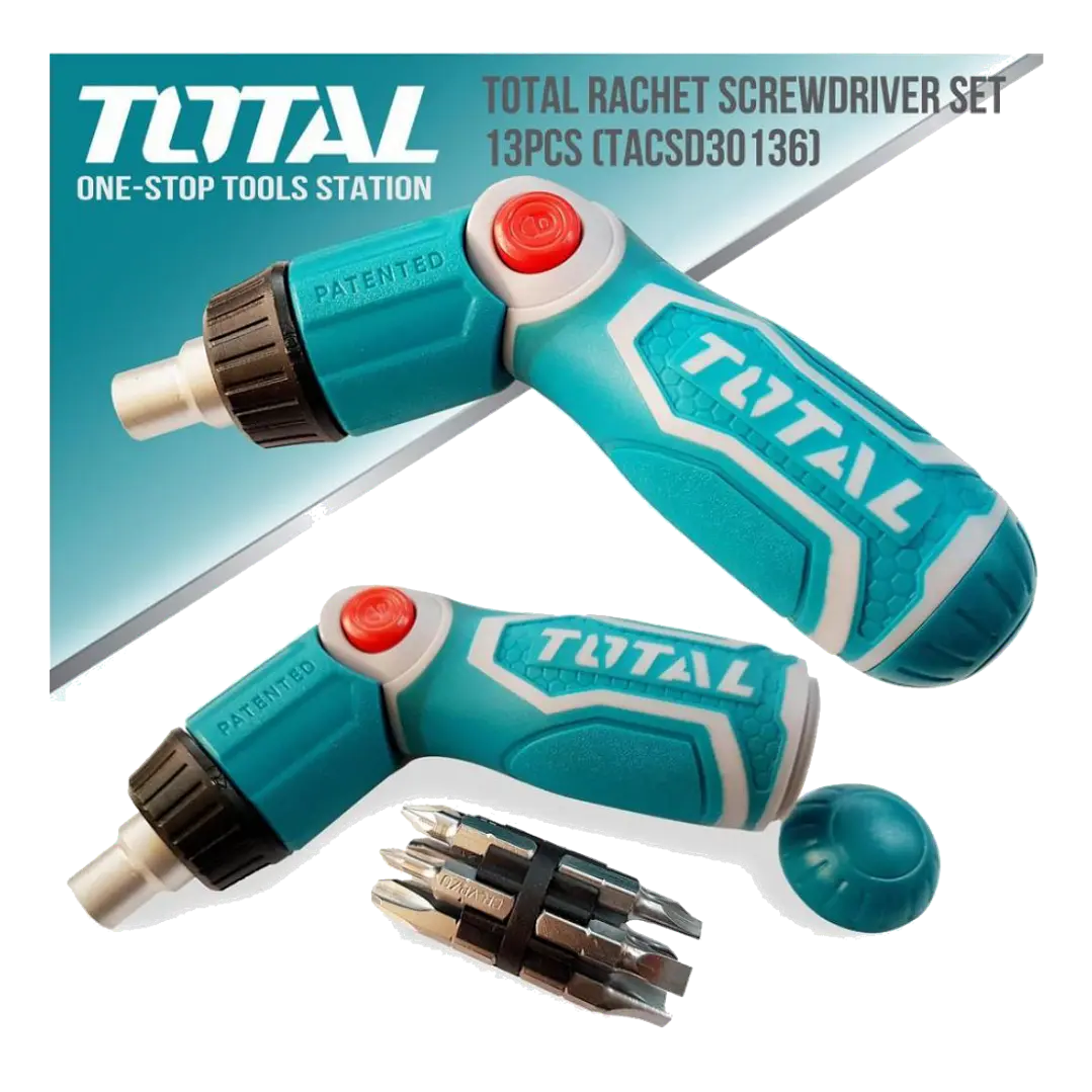 Destornillador Ratchet 13 En 1 Total Tacsd30136 1