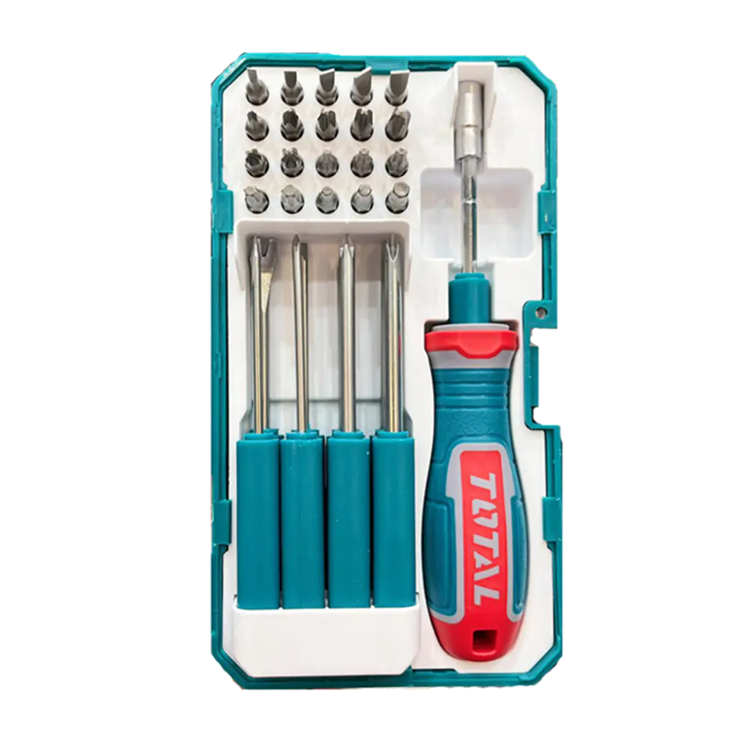 Kit Set Juego Desatornilladores 30 Piezas Total Tacsd30306 1