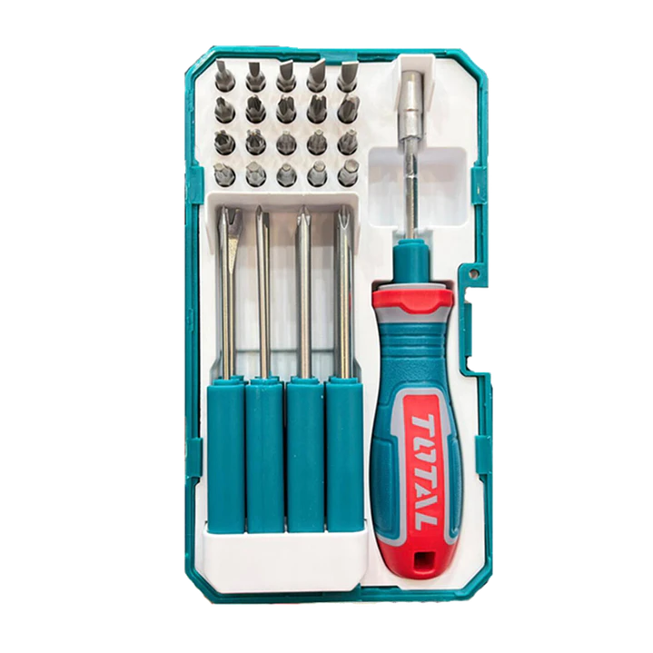 Kit Set Juego Desatornilladores 30 Piezas Total Tacsd30306 1