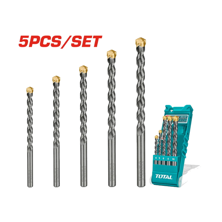 Kit Set Juego Brocas Para Concreto 5 Piezas Total Tacsd5051 1