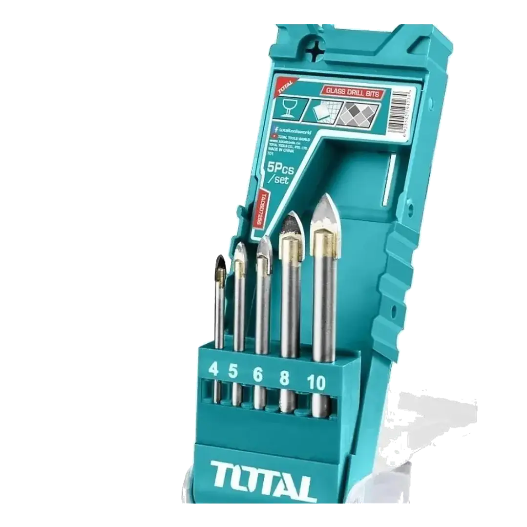 JGO BROCAS X5PCS PUNTA FLECHA P/ VIDRIO TOTAL  1