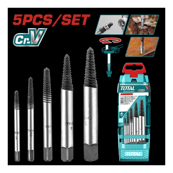 JGO DE EXTRACTORES DE TORNILLOS X 5PCS TOTAL 1