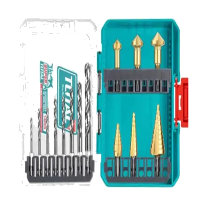 JGO DE BROCAS POR 14PCS HSS 4341 Y BROCAS ESCALONADAS TOTAL 1