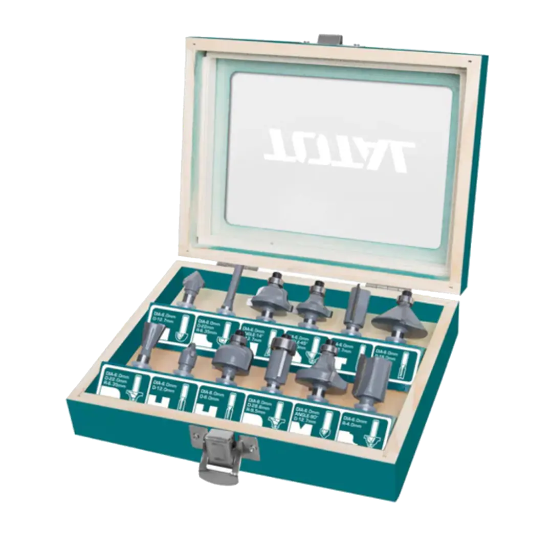 Kit Set Juego De Fresas 12 Piezas 8mm Tupi Router Total 1