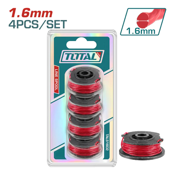 Set De Hilo Nylon P/ Orilladora 4 Piezas Total Tals1602 1