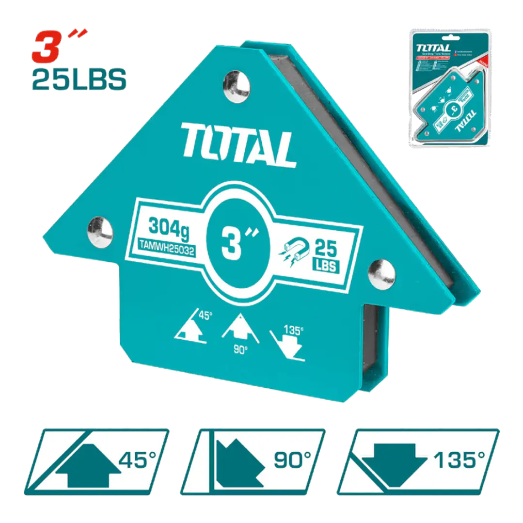 Escuadra Magnetica 25 Lbs 3 Pulgada Para Soldar Total 1