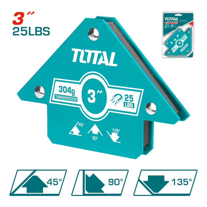 Escuadra Magnetica 25 Lbs 3 Pulgada Para Soldar Total 1