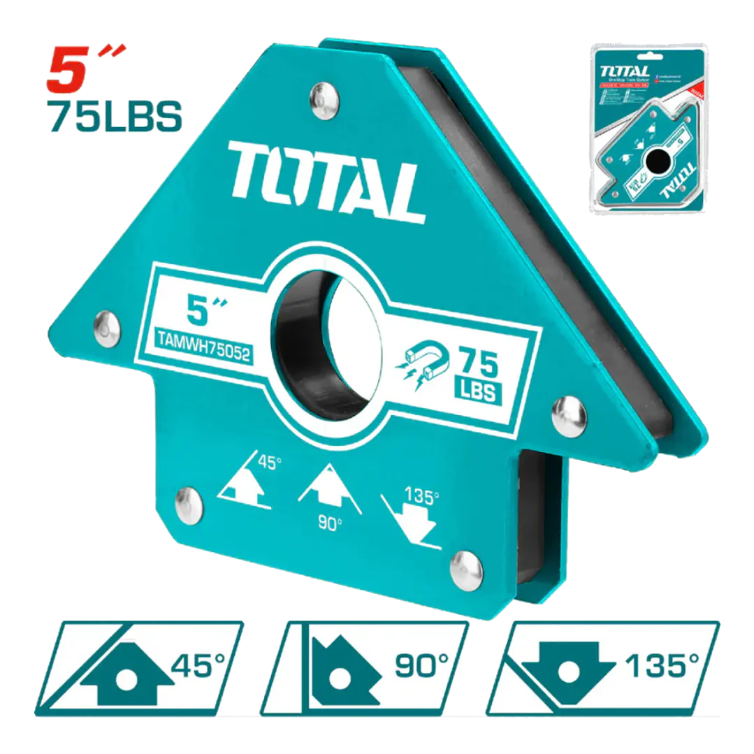 Escuadra Magnetica 75 Lbs 5 Pulgada Para Soldar Total 1