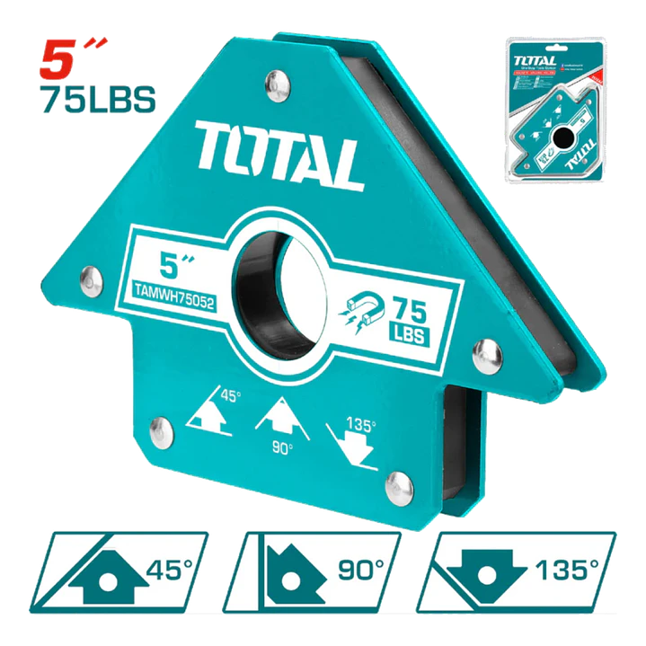 Escuadra Magnetica 75 Lbs 5 Pulgada Para Soldar Total 1