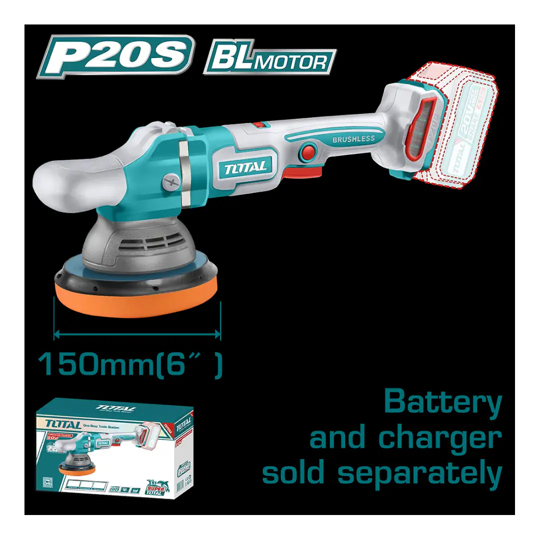 PULIDORA INALAMBRICO 150MM 20V TOTAL SIN BATERIA SIN CARGADOR 1