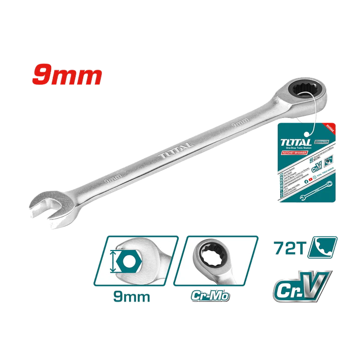 LLAVE PUNTA CORONA CON CHICHARRA 9MM TOTAL 1