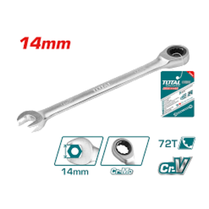 LLAVE PUNTA CORONA CON CHICHARRA 14MM TOTAL 1