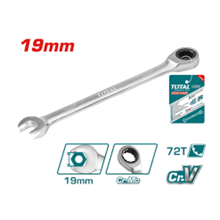 LLAVE PUNTA CORONA CON CHICHARRA 19MM TOTAL 1