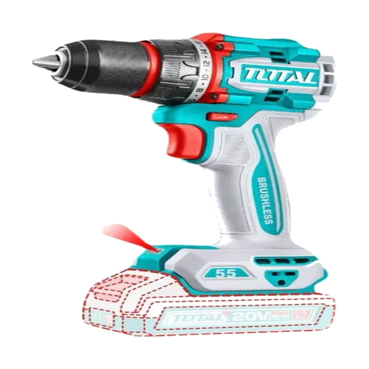 Taladro Inalámbrico Total 55 13mm Tdli205581 Turquesa 50/60hz 1