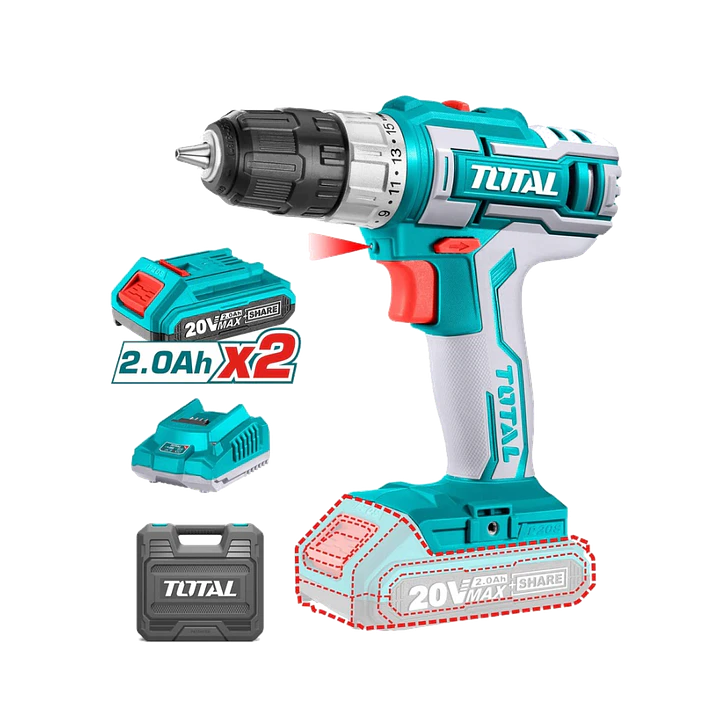 TALADRO INALAMBRICO LITIO-ION 10MM 20V TOTAL 1